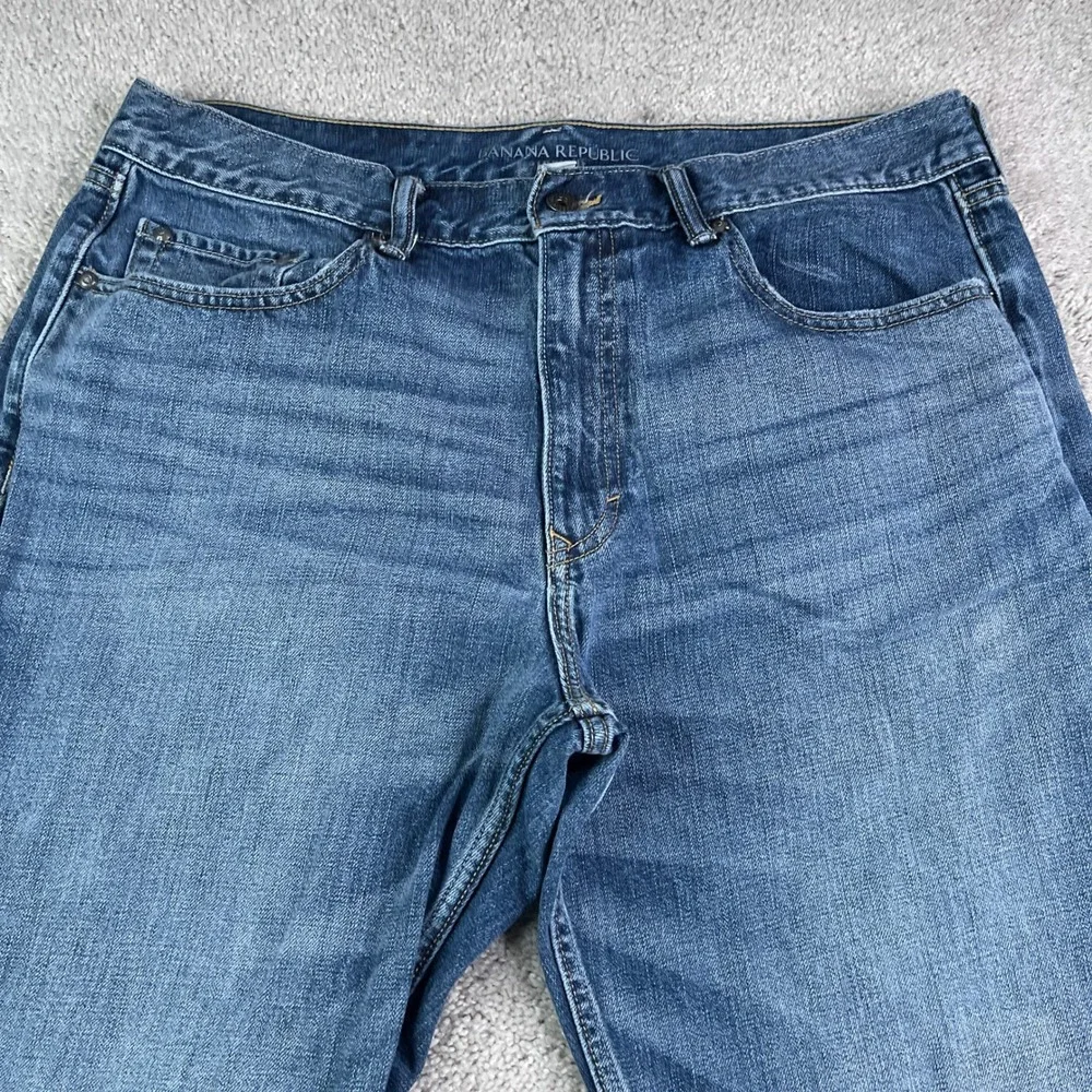 Banana Republic Jeans Mens 36x34 Blue Straight Leg Cotton Denim Casual Pants